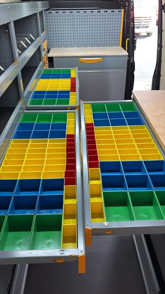 Sorteren van materialen dmv lades