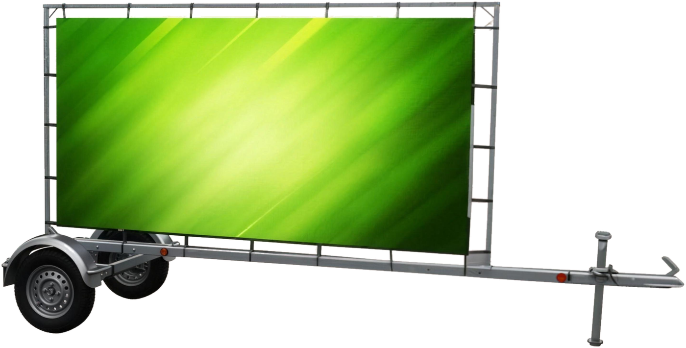Complete trailer with banners