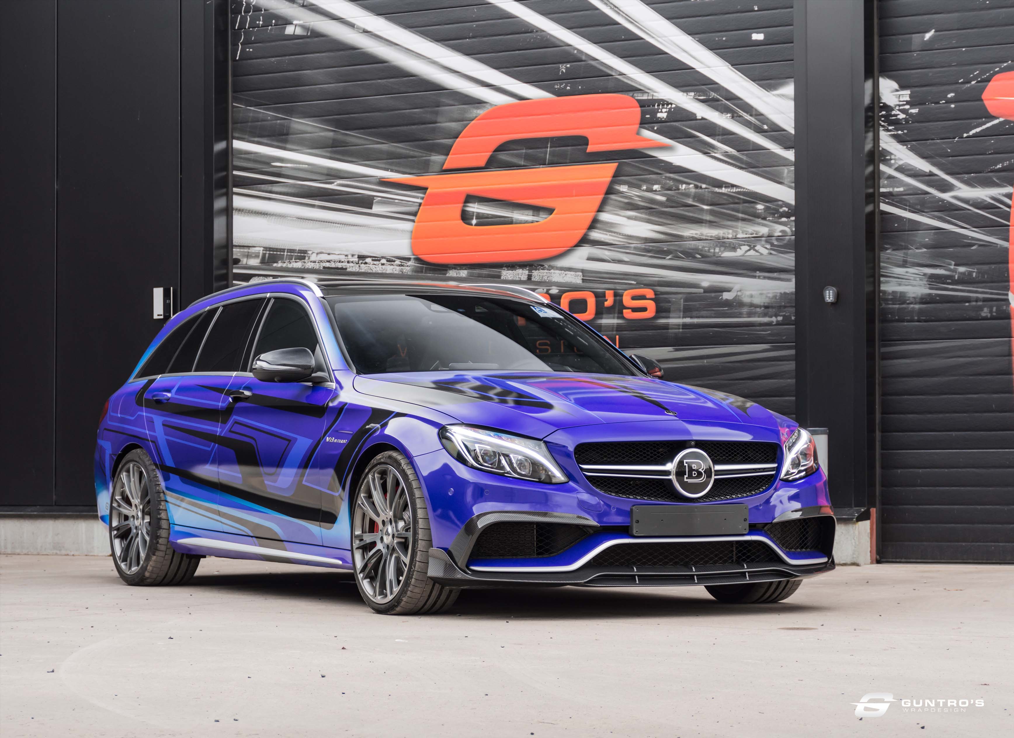 CUSTOM WRAP MERCEDED C63S BRABUS